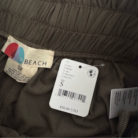 Free People Ali High Waist Balloon Beach Pants Army Olive Green Harem NWT - Picture 8 of 13